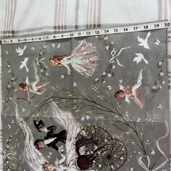 Vintage Gordon Fraser wedding wrapping paper 3 large sheets Bride Groom - Picture 10 of 12